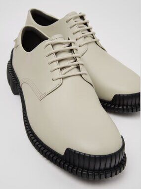 Camper Pix Gray Leather Shoes for Women